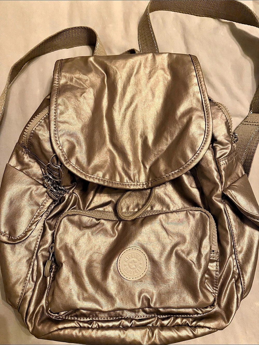 Kipling City Pack Small Backpack Metallic Pink